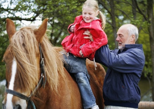 Riding on vacation on the island of Mön