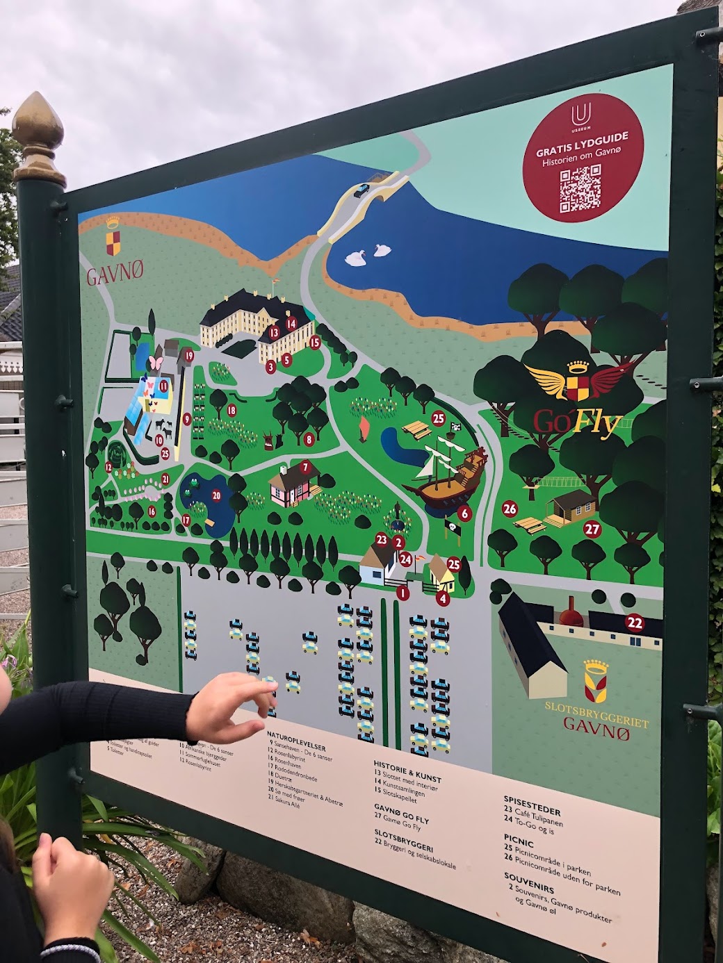 Karte des Schlossparks von Gavnoe