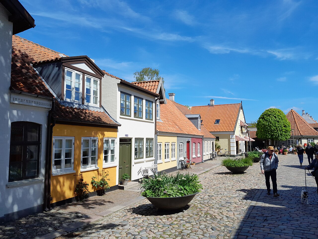 Gasse im Hans-Christian-Andersen-Viertel in Odense